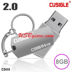 USB 8GB Cusigle CS88 mini vỏ kim loại xoay 360 độ